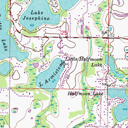 Topographic Map of Armistead Manor, FL