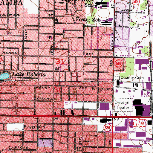 Topographic Map of Arrand Heights, FL