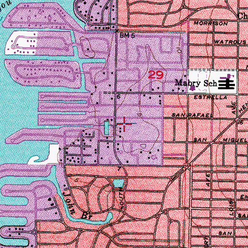 Topographic Map of Audubon Park, FL