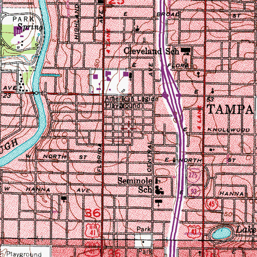 Topographic Map of Avalon Heights, FL
