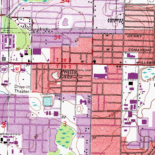 Topographic Map of Avondale, FL