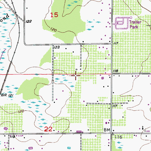 Topographic Map of Avondale Groves, FL