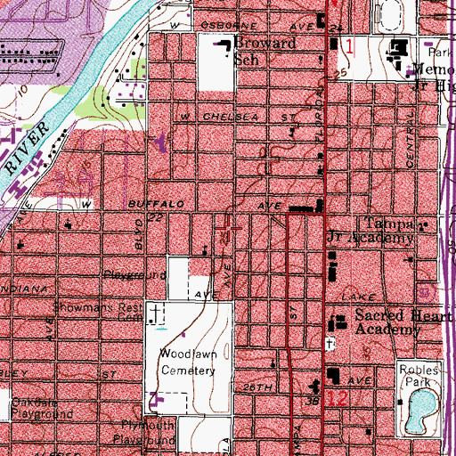 Topographic Map of Azalea Gardens, FL