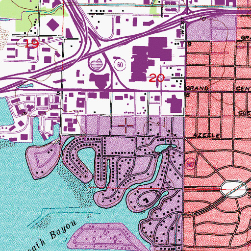 Topographic Map of Azeele Heights, FL