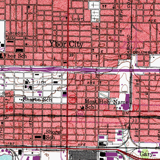 Topographic Map of Bakers Addition, FL