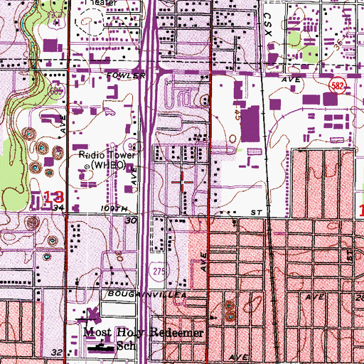 Topographic Map of Balincort Heights, FL