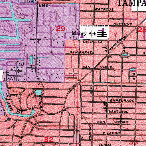 Topographic Map of Ball, FL