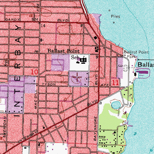 Topographic Map of Ballast Point Heights, FL