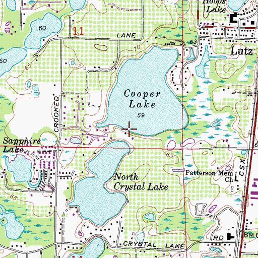 Topographic Map of Ballinger Estates, FL