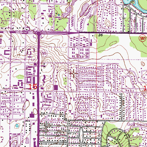 Topographic Map of Barker, FL