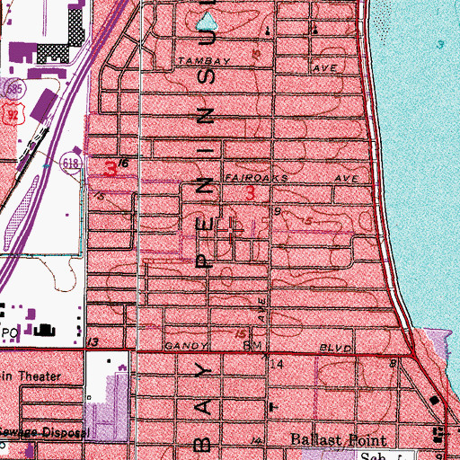 Topographic Map of Barr City, FL