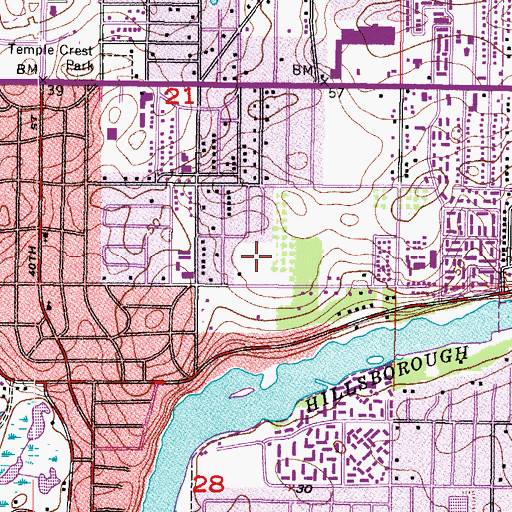 Topographic Map of Barrett Manor, FL