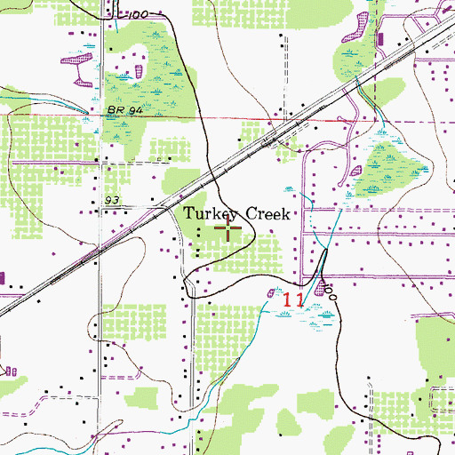 Topographic Map of Barron Oaks, FL