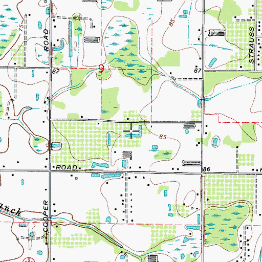 Topographic Map of Bartons Country Estates, FL