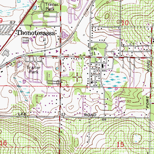 Topographic Map of Bay Hills Village, FL