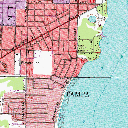 Topographic Map of Bayhill Estates, FL
