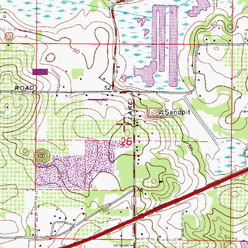 Topographic Map of Bayland Oaks, FL