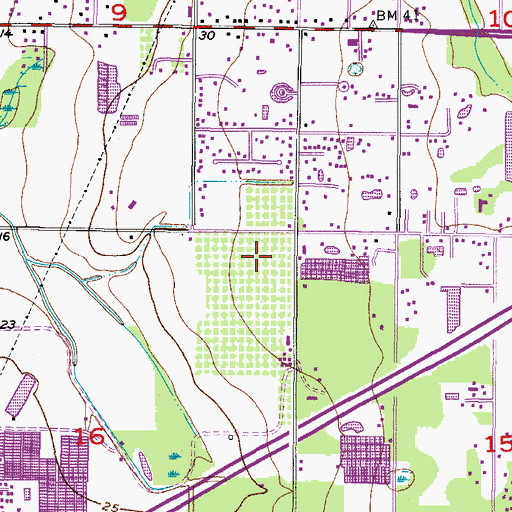Topographic Map of Bayou Pass Village, FL