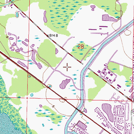 Topographic Map of Bayport West, FL