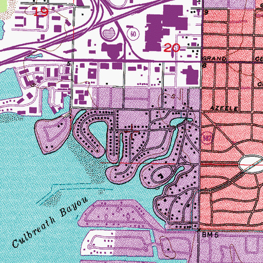Topographic Map of Bayshore Estates, FL