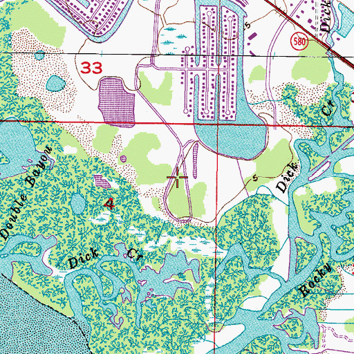 Topographic Map of Bayside South, FL