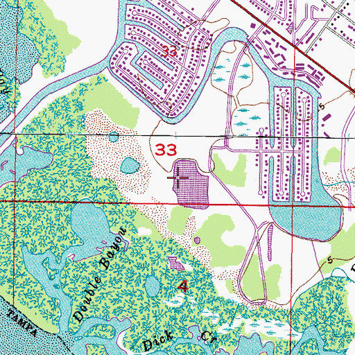 Topographic Map of Bayside West, FL