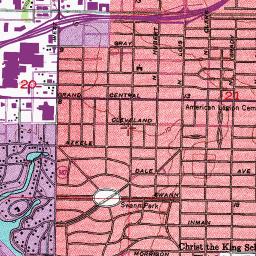 Topographic Map of Beach Park Place, FL