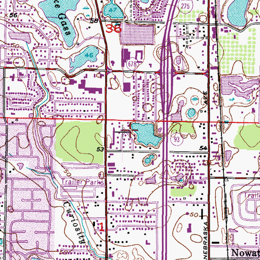 Topographic Map of Bearss Glen, FL