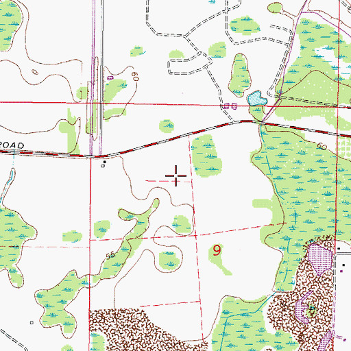 Topographic Map of Beau Rivage, FL
