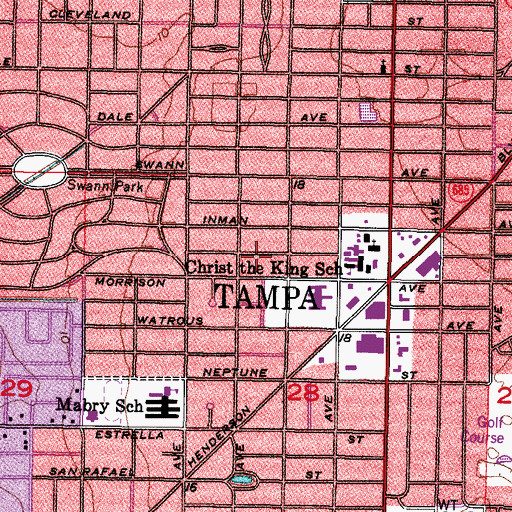 Topographic Map of Bell Park, FL