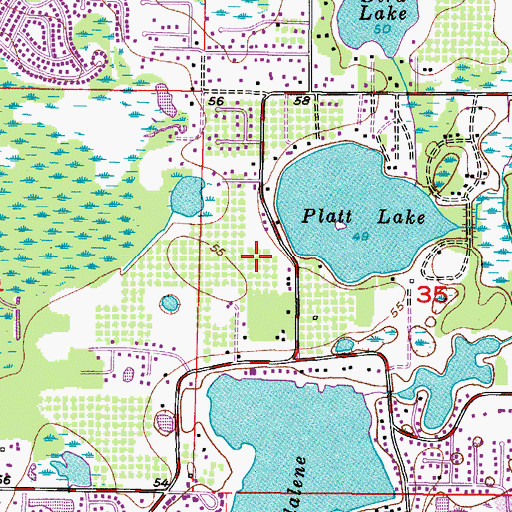 Topographic Map of Bella Vista, FL