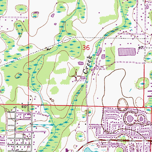 Topographic Map of Bellamy, FL