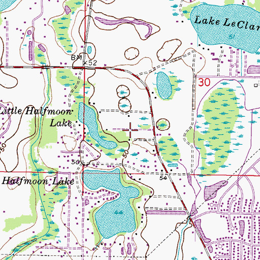 Topographic Map of Belle Glen Addition, FL