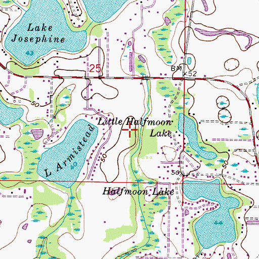 Topographic Map of Belle Meade, FL