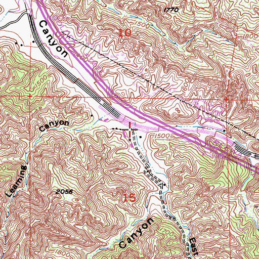 Topographic Map of Rice Canyon, CA