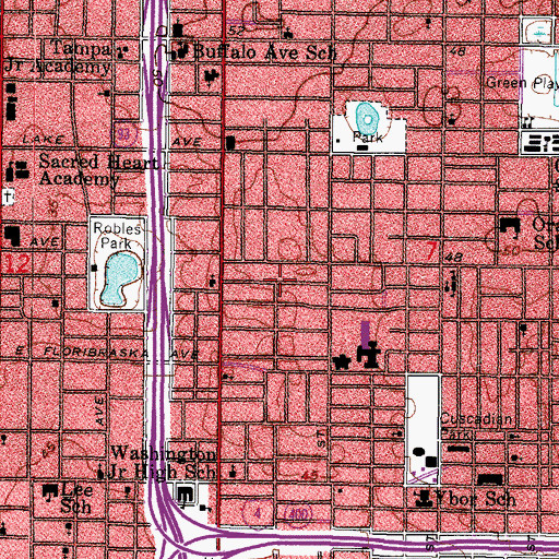 Topographic Map of Belvedere Place, FL