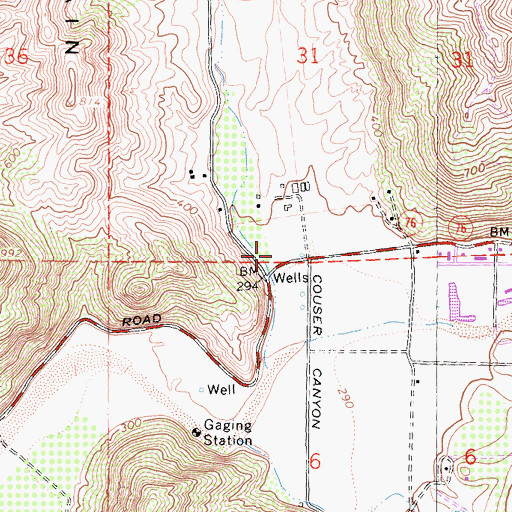 Topographic Map of Rice Canyon, CA