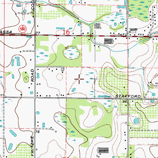 Topographic Map of Bennett Ranch, FL