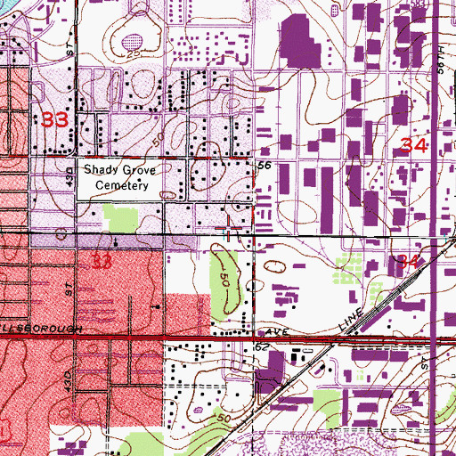 Topographic Map of Betty Jean Heights, FL