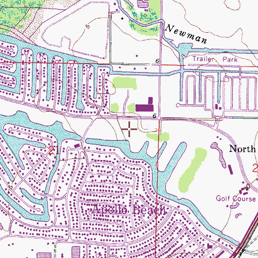 Topographic Map of Bimini Bay, FL