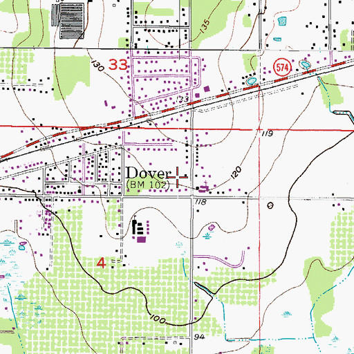 Topographic Map of Bingham, FL
