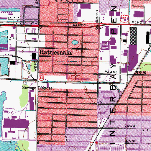 Topographic Map of Blackburn, FL