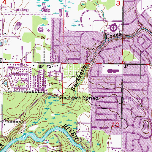 Topographic Map of Bloomingdale Trails, FL