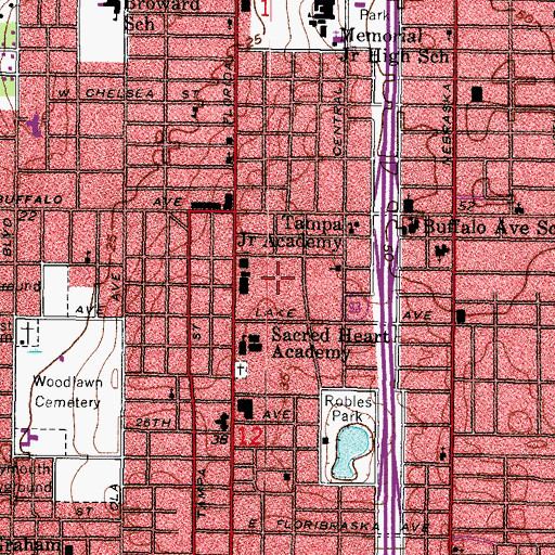 Topographic Map of Blue Moon Court, FL