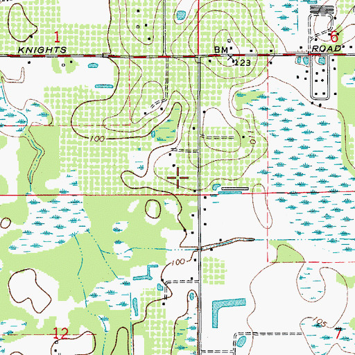 Topographic Map of Blue Sky Acres, FL