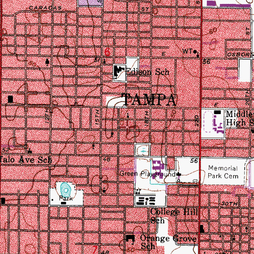 Topographic Map of Bonita, FL