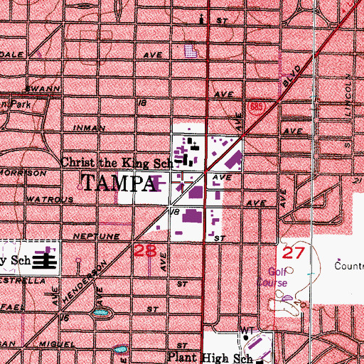 Topographic Map of Bonnie Brae, FL