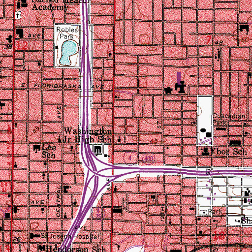 Topographic Map of Bonniehaven, FL