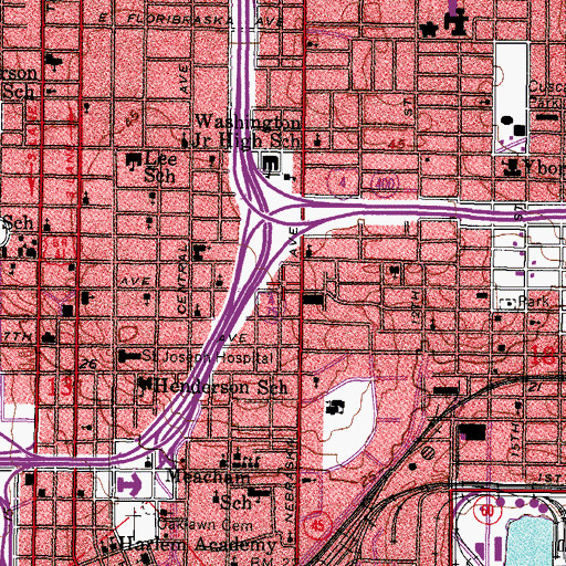 Topographic Map of Bonniehurst, FL