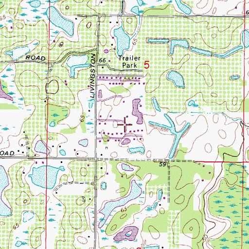 Topographic Map of Bordeaux Estates, FL